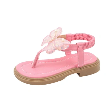 Sandal Kẹp Ngón Chân Công Chúa Bé Gái - Đế Phẳng Ren Bướm Đi Biển Giá Ưu Đãi 237k