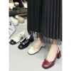 Sandal nữ cao gót 5cm vuông hở gót da bóng phối nơ đá Min - Công sở, giá chỉ 238k 4