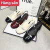 Sandal nữ cao gót 5cm vuông hở gót da bóng phối nơ đá Min - Công sở, giá chỉ 238k 5