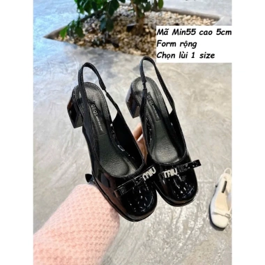Sandal nữ cao gót 5cm vuông hở gót da bóng phối nơ đá Min - Công sở, giá chỉ 238k 10 Sandal nữ cao gót 5cm vuông hở gót da bóng phối nơ đá Min - Công sở, giá chỉ 238k 10