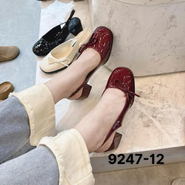 Sandal nữ hở gót da bóng 5p phối nơ đá, quai hậu cao gót công sở - Giá 232.000 VND 9