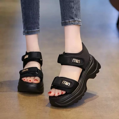 Sandal nữ Minmin đế cao 7cm trần chỉ, quai dán siêu xinh mẫu mới mã 002 chỉ 155k