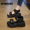 Sandal nữ Minmin đế cao 7cm trần chỉ, quai dán siêu xinh mẫu mới mã 002 chỉ 155k 5