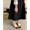 Sandal nữ quai chéo đế bệt da mềm khuy cài Hottrend Hàn Quốc, đi học và đi biển 2