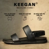 Sandal Quai Hậu Da Bò Unisex Keegan Black Monarch 2 Dây Classic Đi Học Đi Chơi Đi Làm Giá 284.200VND