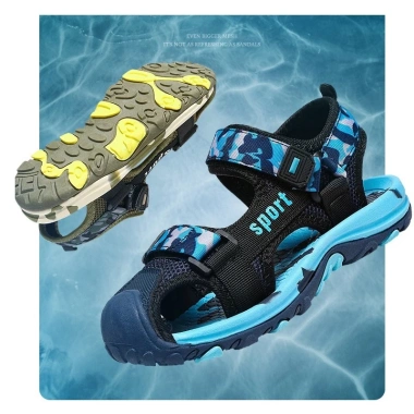 Sandal rọ xuất âu chống nước cho bé trai 3-12 tuổi, đế chống trơn: Alo Kids 028 giảm giá 22.9k