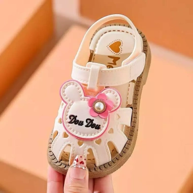 Sandal tập đi nơ bé gái, dép quai hậu đế mềm, chống trượt, size 15‑23 (6‑24 tháng) 5