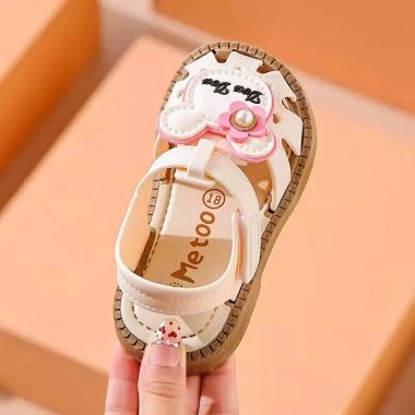 Sandal tập đi nơ bé gái, dép quai hậu đế mềm, chống trượt, size 15‑23 (6‑24 tháng) 6