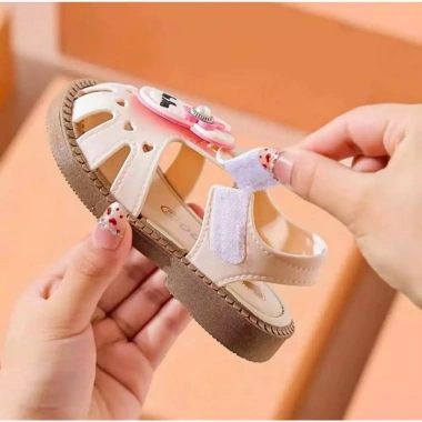 Sandal tập đi nơ bé gái, dép quai hậu đế mềm, chống trượt, size 15‑23 (6‑24 tháng) 7
