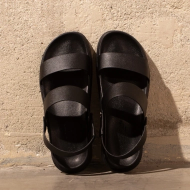 Sandals Da Bò Unisex 2 Quai Chéo Cách Hàn Quốc – Thoải Mái Đi Học Đi Làm Giá 440.550₫