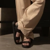 Sandals Da Bò Unisex 2 Quai Chéo Cách Hàn Quốc – Thoải Mái Đi Học Đi Làm Giá 440.550₫ 5