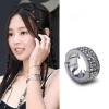 Sáng Bóng Zircon Hợp Kim Tròn Bện Nút Y2K Kẹp Tóc Kim Loại Đa Dụng 1 Gói 9