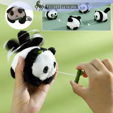 Sang Trọng Gấu Trúc Búp Bê Anime Plushie Móc Khóa Đuôi Di Động Quà Tặng Vui Vẻ