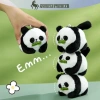 Sang Trọng Gấu Trúc Búp Bê Anime Plushie Móc Khóa Đuôi Di Động Quà Tặng Vui Vẻ 4