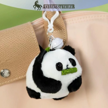 Sang Trọng Gấu Trúc Búp Bê Anime Plushie Móc Khóa Đuôi Di Động Quà Tặng Vui Vẻ