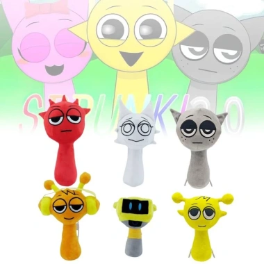 Sang Trọng Sprunki Cozy Đồ Chơi Nhồi Bông Búp Bê Đỏ Sáng Trắng Cam Giá 210,100₫