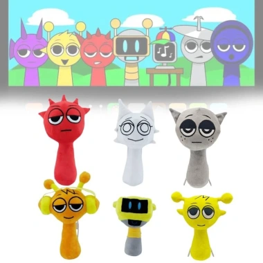 Sang Trọng Sprunki Cozy Đồ Chơi Nhồi Bông Búp Bê Đỏ Sáng Trắng Cam Giá 210,100₫