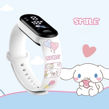 Sanrio Đồng Hồ Thông Minh LED Cinnamoroll Pochacco Pom Pom Purin Chống Nước Thể Thao 10