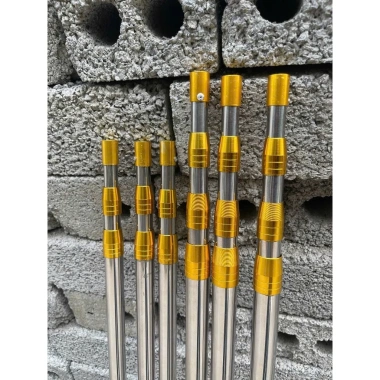 Sào Inox Đầu Vàng 3-7m - Treo lồng chim, cây cảnh, quần áo, bẫy chim tiện lợi, kèm móc sào, chỉ 72.000đ