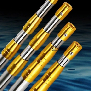 Sào Inox Đầu Vàng 3-7m - Treo lồng chim, cây cảnh, quần áo, bẫy chim tiện lợi, kèm móc sào, chỉ 72.000đ