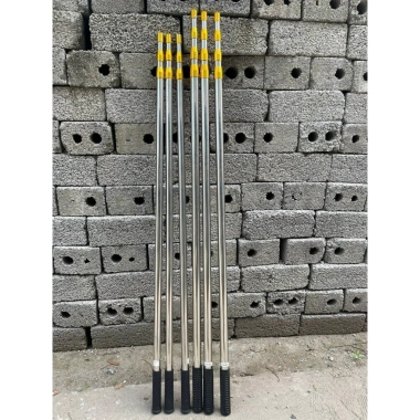 Sào Inox Đầu Vàng - Đầu Trắng 3-7m Treo Lồng Chim, Cây Cảnh, Quần Áo, Bẫy Chim Tiện Lợi, Tặng Móc Sào Giá 54.880đ