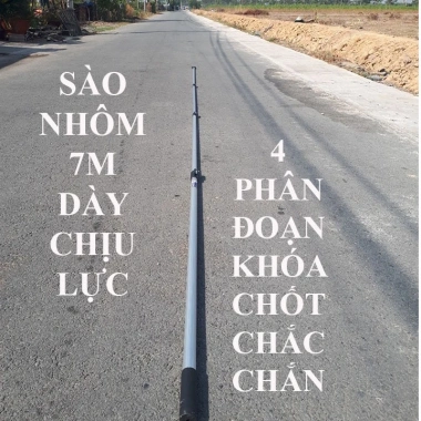 Sào nhôm rút 7m dày chịu lực lớn, cắt tỉa cây, dọn hồ bơi, giá 600.000₫ 2