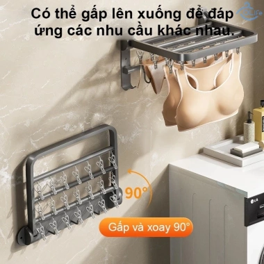 Sào Phơi Inox Móc Phơi Quần Áo Không Cần Khoan Chống Bụi Bẩn Mài Mòn Giá 95.000₫ 3