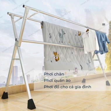 Sào phơi quần áo AVOHOME chính hãng - Giàn phơi bánh xe, tiện lợi cho gia đình, giá 80.000 VND 3
