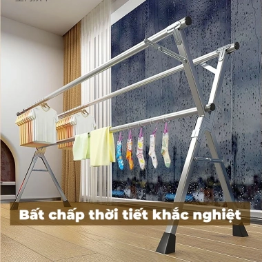 Sào phơi quần áo AVOHOME chính hãng - Giàn phơi bánh xe, tiện lợi cho gia đình, giá 80.000 VND 5