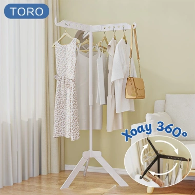 Sào phơi quần áo gấp gọn TORO - Giá phơi đa năng, di động, phù hợp ban công và phòng ngủ, giảm giá 21% chỉ 182.000₫