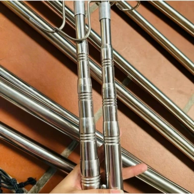 Sào rút gọn inox đa năng - treo lồng chim, quần áo, phơi, bứt hoa quả, tặng móc & túi bổi, 55k