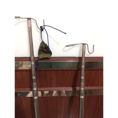 Sào rút inox 3m đa năng, phơi quần áo, treo chậu cây, lồng chim, kèm móc và túi bổi, giá chỉ 76.500đ