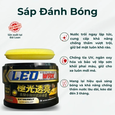 Sáp đánh bóng LEO WAX ô tô, xe máy - Sáng bóng tức thì, chống bám nước, 399.000₫ 4 Sáp đánh bóng LEO WAX ô tô, xe máy - Sáng bóng tức thì, chống bám nước, 399.000₫ 4