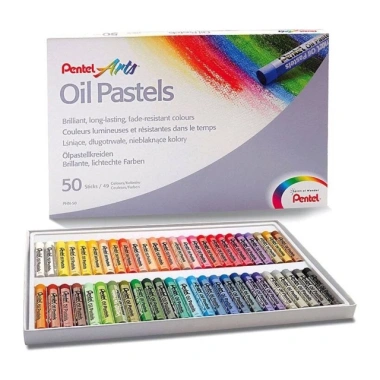 Sáp Dầu Pentel 50 Màu PHN50 Chính Hãng - Oil Pastel 12-50 màu, 65.000 VND