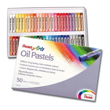 Sáp Dầu Pentel 50 Màu PHN50 Chính Hãng - Oil Pastel 12-50 màu, 65.000 VND