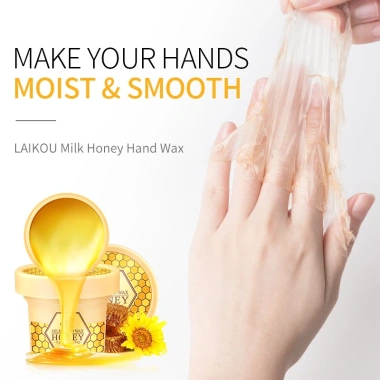 Sáp dưỡng ẩm tay LAIKOU chiết xuất sữa mật ong, tẩy tế bào chết, da sáng 120g