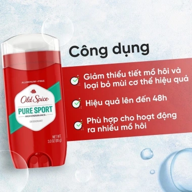 Sáp khử mùi Old Spice Deodorant 85g - Ngăn mùi, giảm mồ hôi, giá 149.000₫
