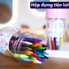 Sáp màu hữu cơ 12/24/36 bút - Hộp nhựa màu chống gãy an toàn không dính tay cho bé 2