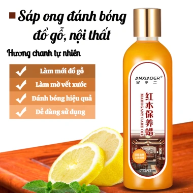 Sáp Ong ANXIADER 255ml - Đánh Bóng Gỗ Tự Nhiên, Bảo Vệ & Dưỡng Đồ Gỗ, Hương Chanh Dịu 4