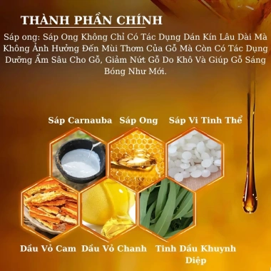 Sáp Ong ANXIADER 255ml - Đánh Bóng Gỗ Tự Nhiên, Bảo Vệ & Dưỡng Đồ Gỗ, Hương Chanh Dịu 5