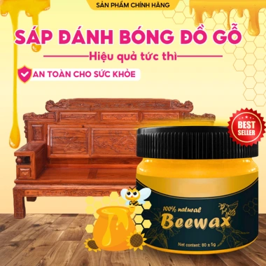 Sáp Ong BEEWAX 80gr Đánh Bóng & Phục Hồi Màu Gỗ Tự Nhiên, Giá Ưu Đãi 26.900 VNĐ