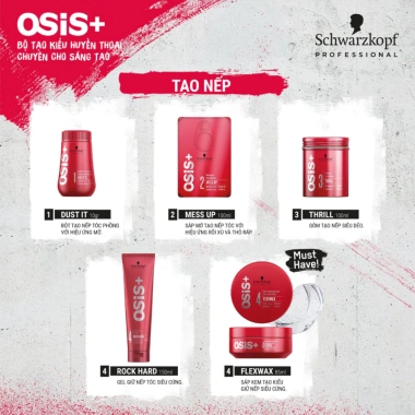 Sáp Tạo Kiểu OSIS+ Schwarzkopf Flexwax 85ml - Giữ Nếp Mạnh, Không Bết Dính, Giá 355k 6 Sáp Tạo Kiểu OSIS+ Schwarzkopf Flexwax 85ml - Giữ Nếp Mạnh, Không Bết Dính, Giá 355k 6