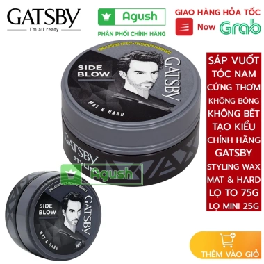 Sáp vuốt tóc Gatsby Wax Mat Hard 75g/25g - Thơm nam nữ, không bóng, giữ nếp, 59.000 VND Sáp vuốt tóc Gatsby Wax Mat Hard 75g/25g - Thơm nam nữ, không bóng, giữ nếp, 59.000 VND