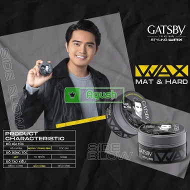 Sáp vuốt tóc Gatsby Wax Mat Hard 75g/25g - Thơm nam nữ, không bóng, giữ nếp, 59.000 VND 3 Sáp vuốt tóc Gatsby Wax Mat Hard 75g/25g - Thơm nam nữ, không bóng, giữ nếp, 59.000 VND 3