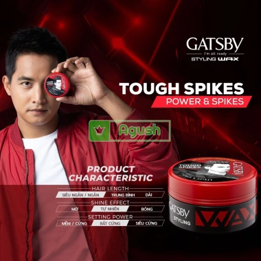 Sáp vuốt tóc Gatsby Wax Spikes 75g nam nữ - Thơm, giữ nếp lâu, không bết, Nhật Bản 139k 2 Sáp vuốt tóc Gatsby Wax Spikes 75g nam nữ - Thơm, giữ nếp lâu, không bết, Nhật Bản 139k 2