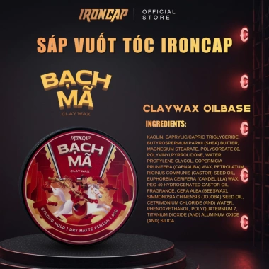 Sáp Vuốt Tóc IRONCAP Bạch Mã 2.026 - Claywax Oilbase Tạo Kiểu, Giá Ưu Đãi 350.000₫ 2