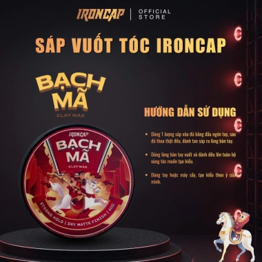 Sáp Vuốt Tóc IRONCAP Bạch Mã 2.026 - Claywax Oilbase Tạo Kiểu, Giá Ưu Đãi 350.000₫ 4