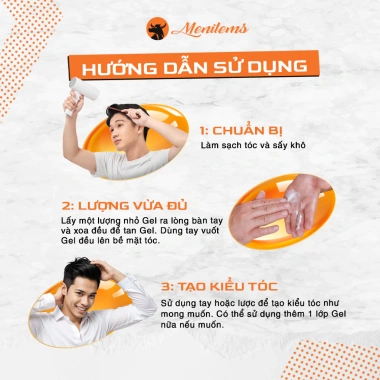 Sáp vuốt tóc Menitems dạng gel 50gr - Giữ nếp cả ngày, tạo kiểu, giảm giá 239k 8 Sáp vuốt tóc Menitems dạng gel 50gr - Giữ nếp cả ngày, tạo kiểu, giảm giá 239k 8