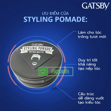 Sáp vuốt tóc nam Gatsby Pomade Retro Matte 75g giữ nếp lâu không bóng giá 169k 6 Sáp vuốt tóc nam Gatsby Pomade Retro Matte 75g giữ nếp lâu không bóng giá 169k 6