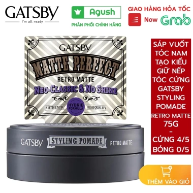 Sáp vuốt tóc nam Gatsby Pomade Retro Matte 75g giữ nếp lâu không bóng giá 169k 10 Sáp vuốt tóc nam Gatsby Pomade Retro Matte 75g giữ nếp lâu không bóng giá 169k 10